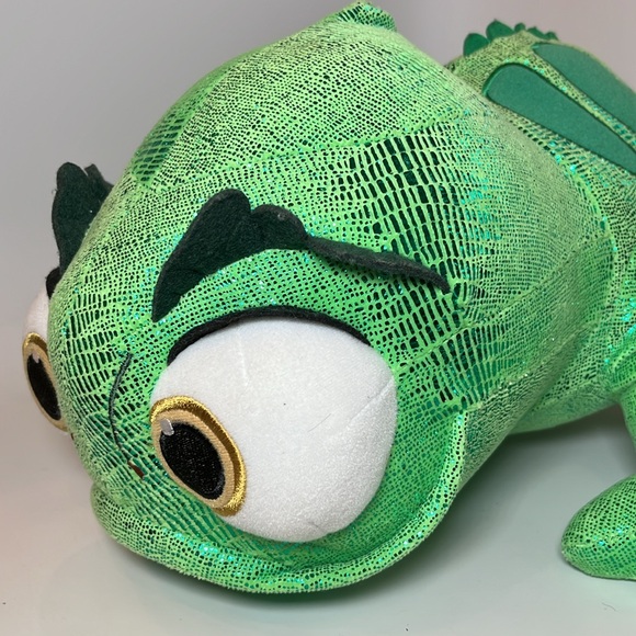 Pascal Disney Tangled Chameleon Large 18” Metallic Green Plush Stuffed Animal - Picture 4 of 8